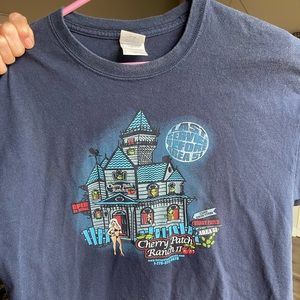 L navy blue “Cherry Patch Ranch” gentleman’s club shirt Area 51